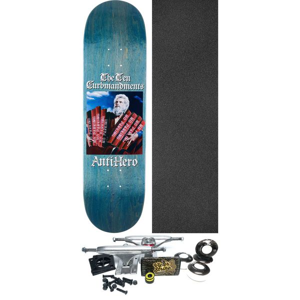 Anti Hero Skateboards Ten Curbmandents Assorted Colors Skateboard Deck True Fit - 8.5" x 31.35" - Complete Skateboard Bundle